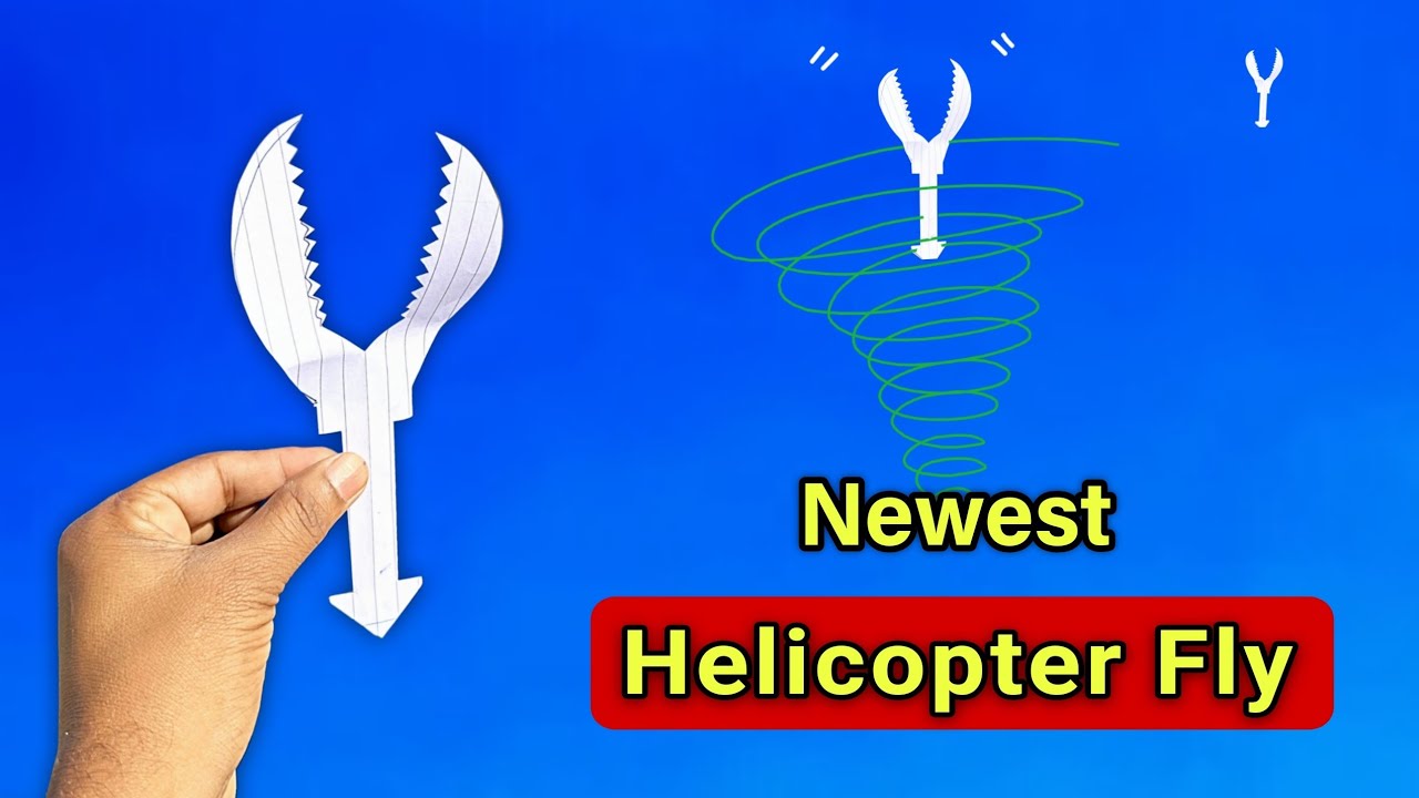 helicopter flying toy, how to make new flying ideas, spinning helicopter,  best paper flying toy