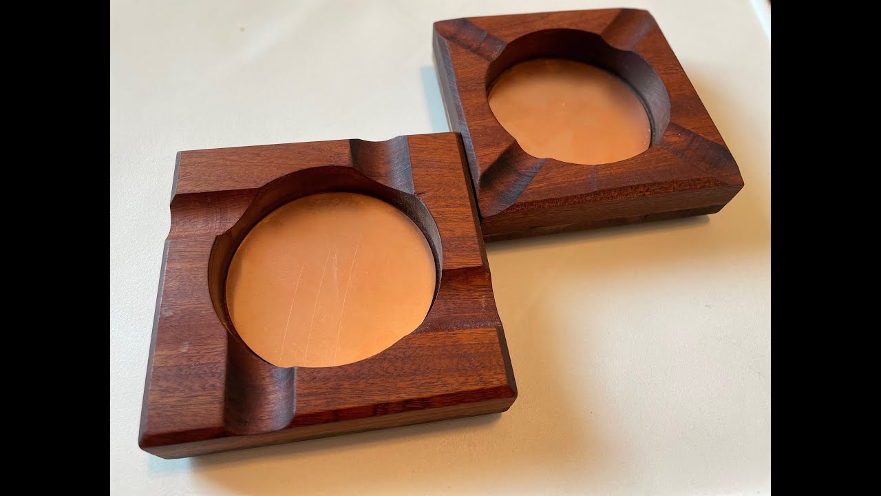 Walnut & Oak Cigar Ashtrays