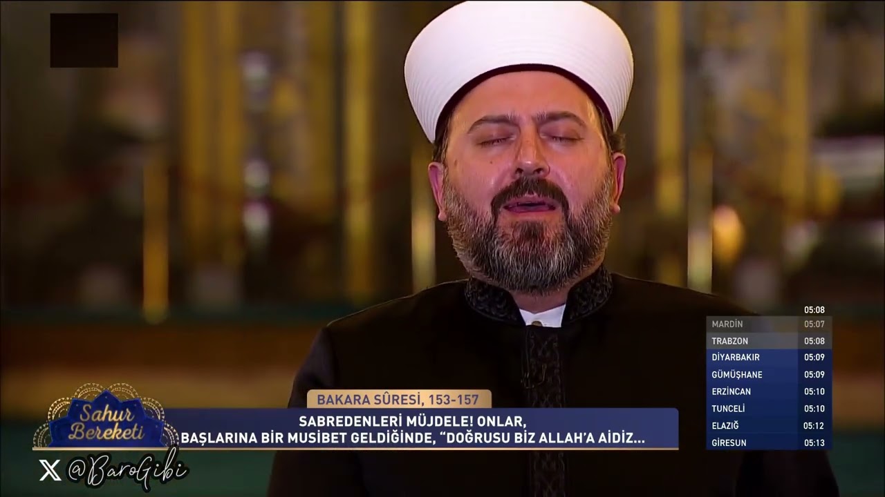 Bünyamin Topçuoğlu - Bakara 153-157 & Zilzal Süresi 1-8 (Sahur Bereketi 1. Bölüm) (11 Mart 2024)