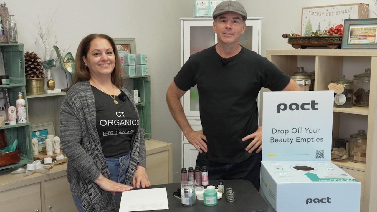 Recycling with CT ORGANICS SKIN CARE and PACT COLLECTIVE