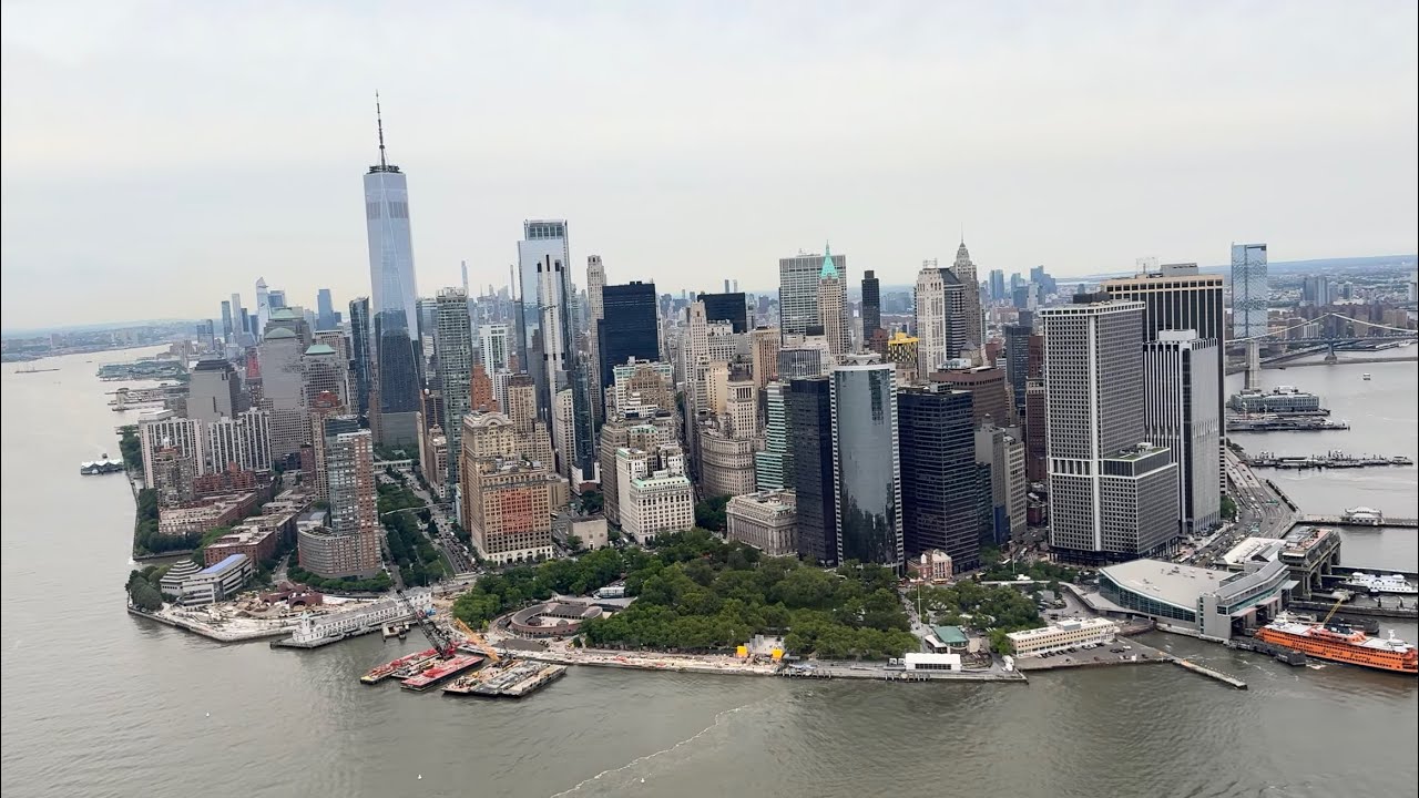 Helicopter Left Seat Cockpit View from Manhattan to JFK Bell 407 #helicopter #nyc