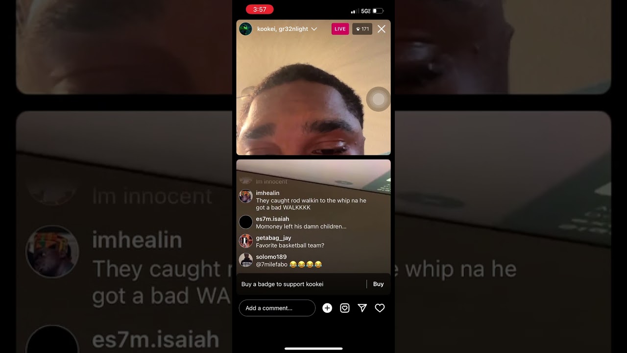 Kookie and Rod862 Ig live shredgang strap joins