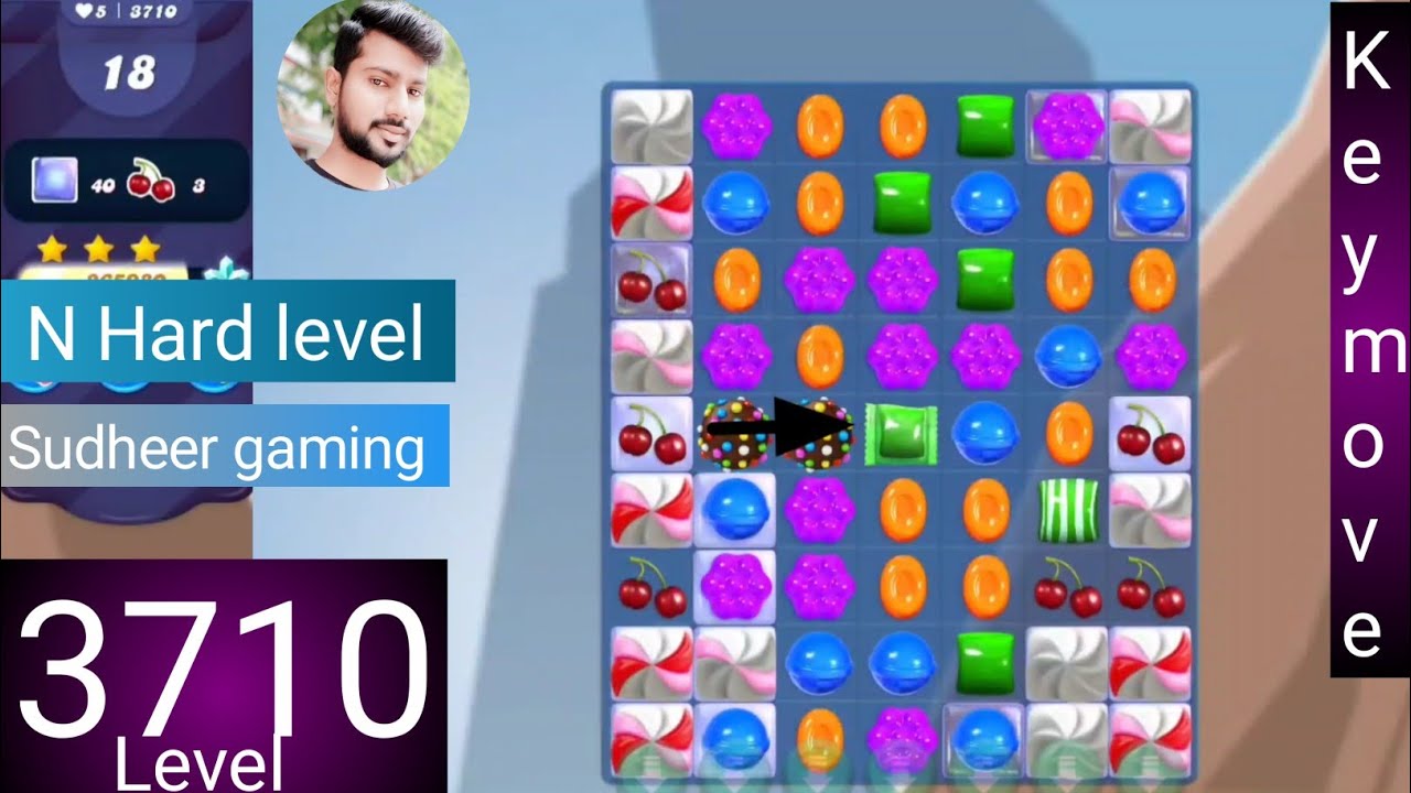 Candy crush saga level 3710 । No boosters । N Hard level । Candy crush 3710 help । Sudheer Gaming