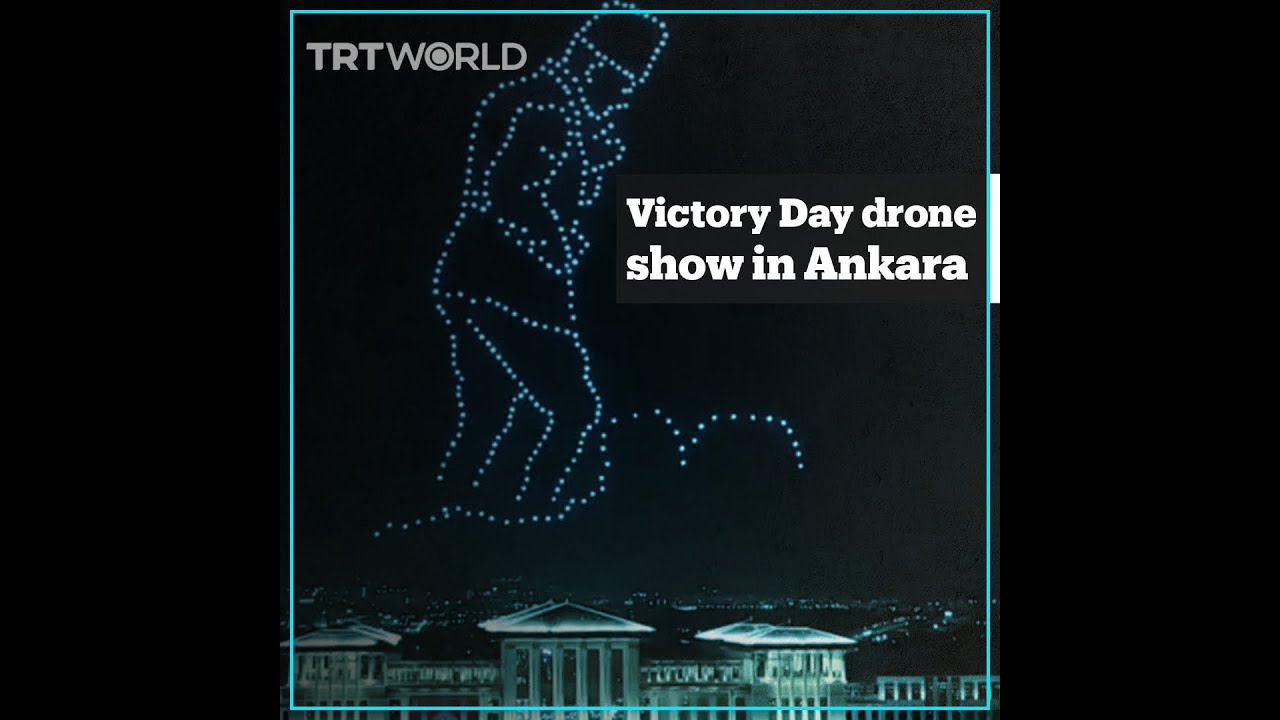 Victory Day drone show over Presidential Complex in Ankara