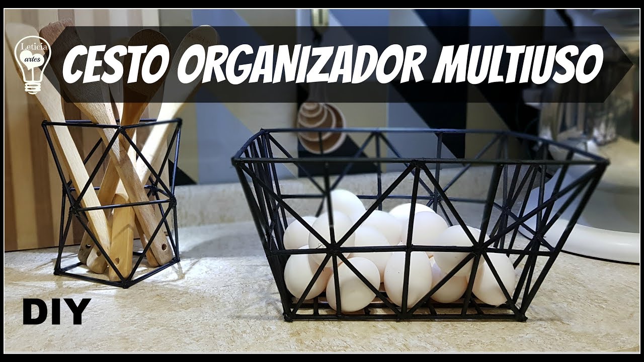 DIY | CESTO ORGANIZADOR MULTIUSO | #EUMEINSPIROEMVOCÊ  LETICIAARTES