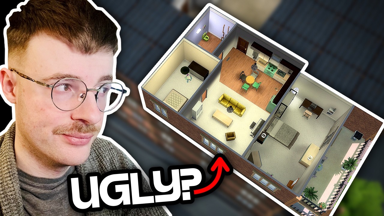 i fixed an UGLY starter apartment in The Sims 4 🤮