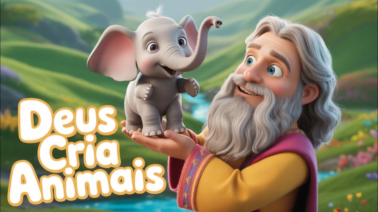 DEUS CRIOU os Animais 🐘🦁🐒 | Música Infantil Cristã com Desenho 3D
