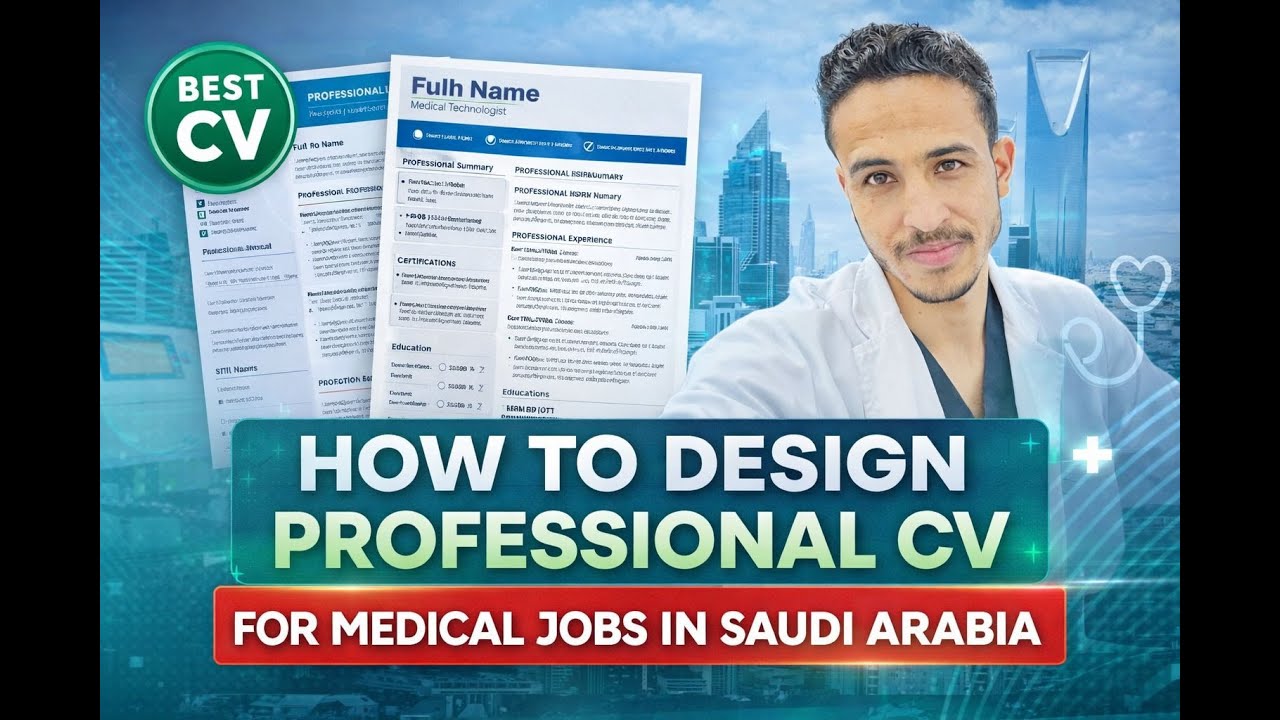 How to Design a Professional CV for Medical Jobs in Saudi Arabia | Medical CV Format