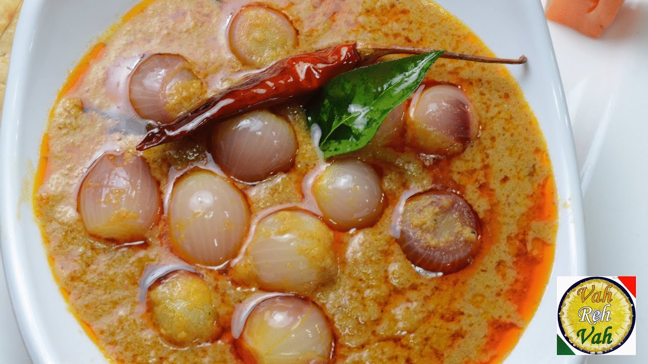 Baby Onion Khatta Salan - By VahChef @ VahRehVah.com