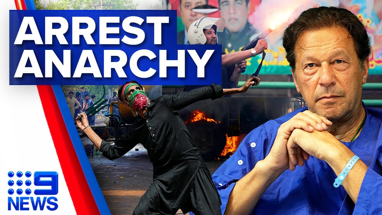 Police call off attempted arrest of Imran Khan after violent protests in Pakistan | 9 News Australia