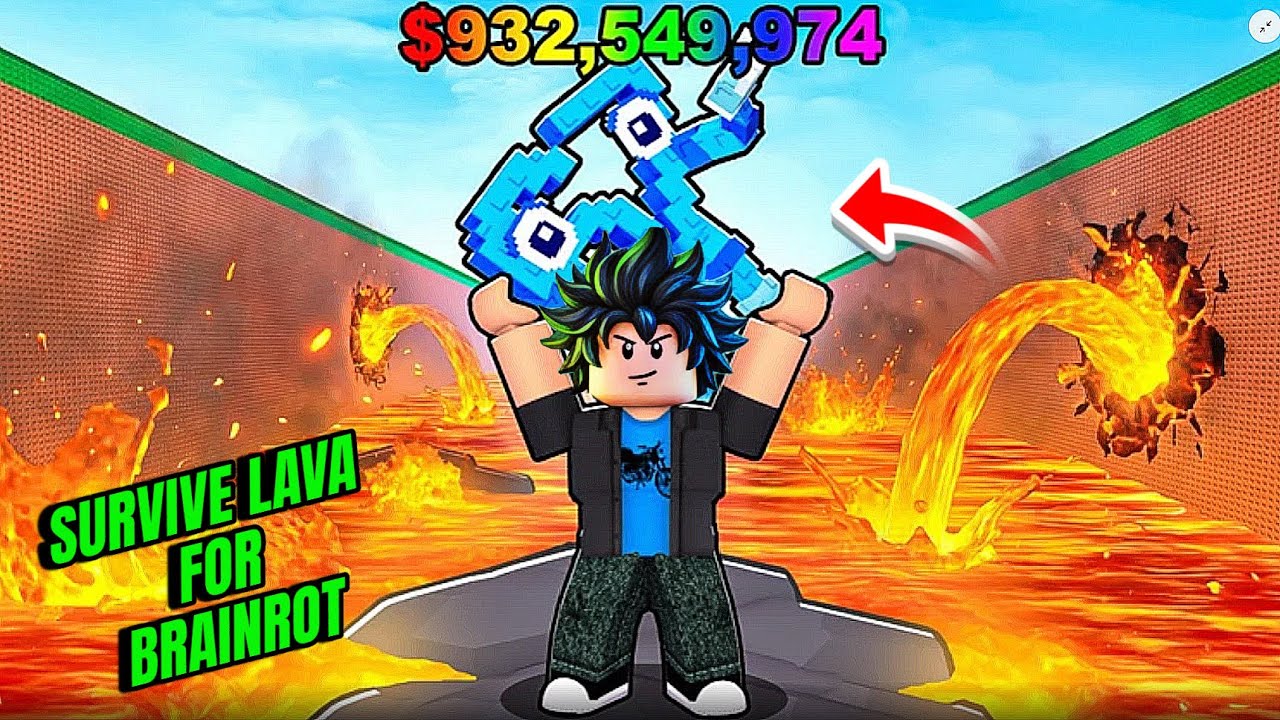 I Tried SURVIVE LAVA for BRAINROTS and It’s Better than Tsunami Brainrots