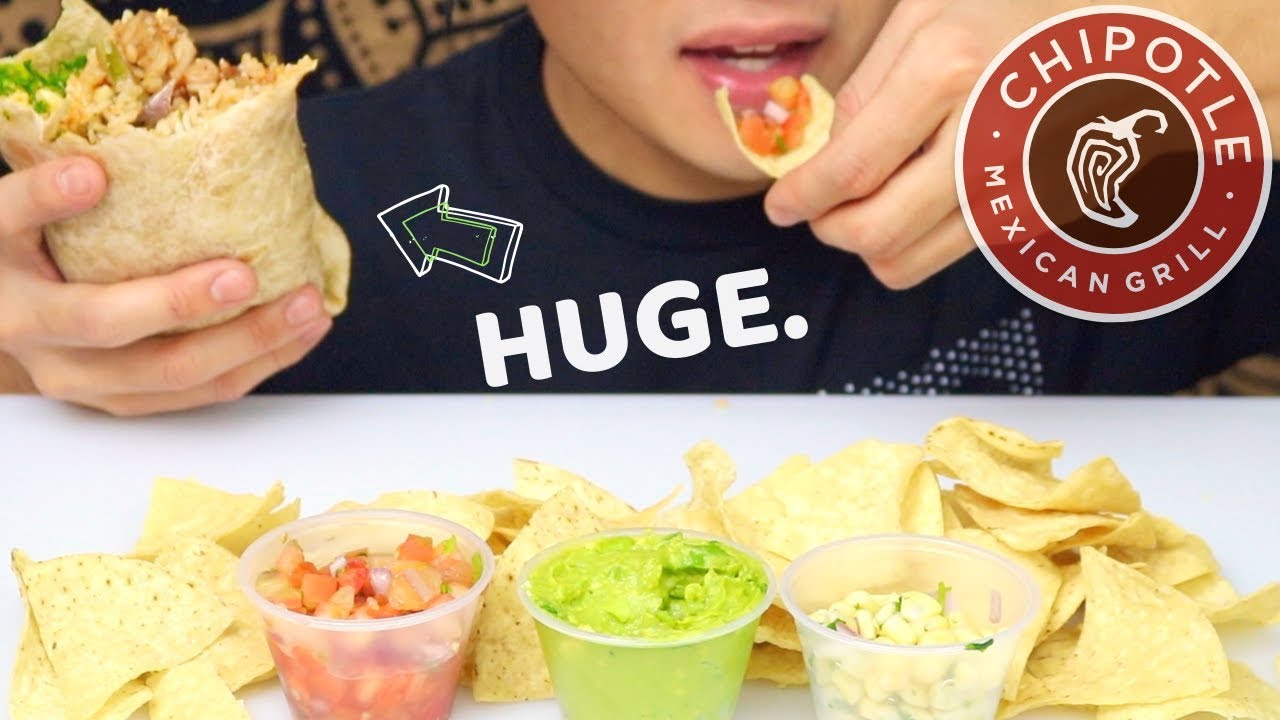 ASMR CHIPOTLE BURRITO & CHIPS MUKBANG | No Talking Satisfying Eating Sounds
