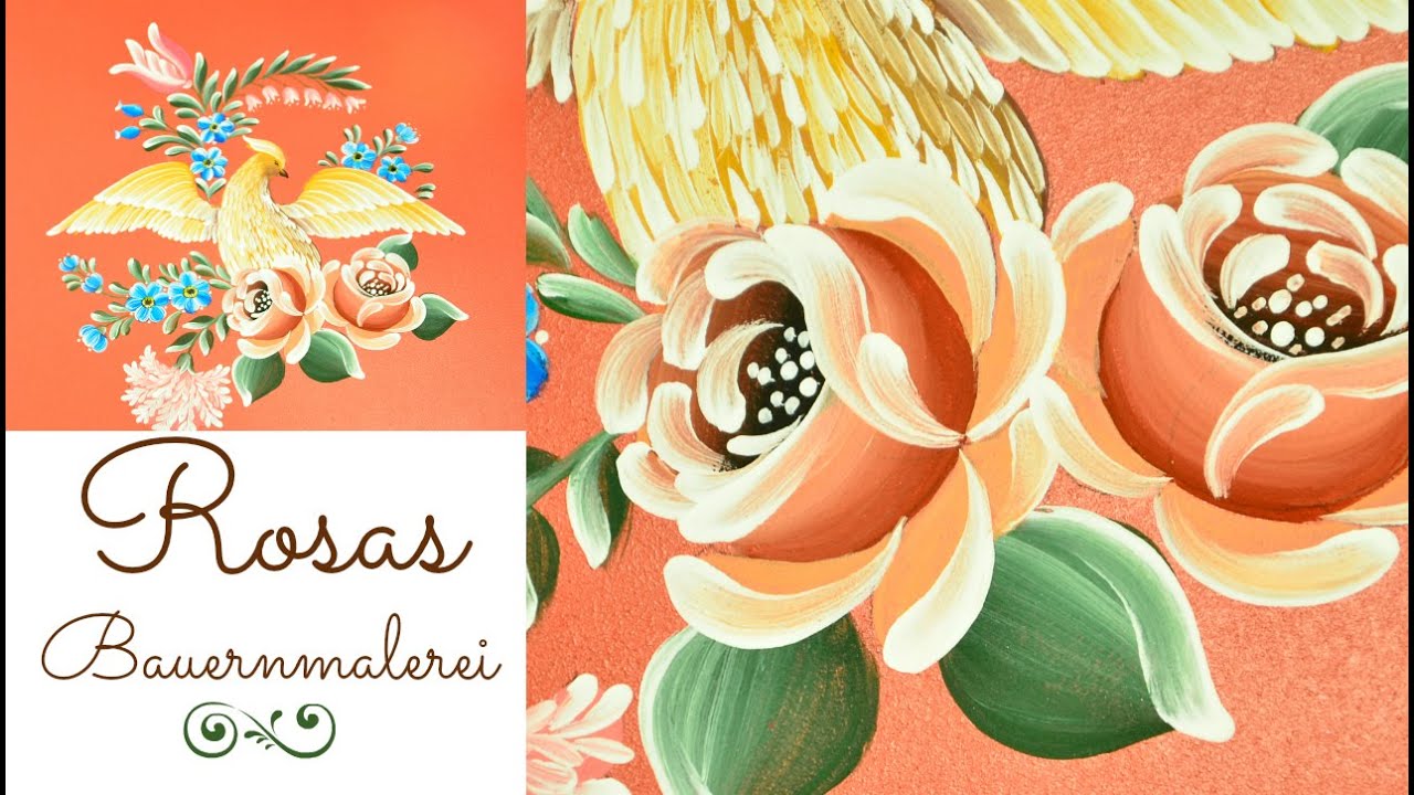 Pássaro com flores em Bauer - Peça completa - Rosas - Vídeo 2 de 5