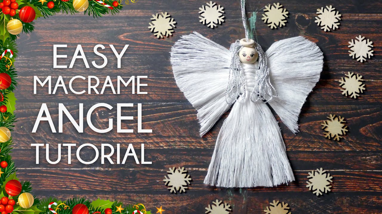 👼 DIY Macrame Angel EASY Christmas Decorations 2022