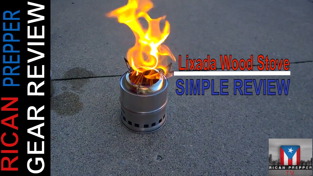 ✓Lixada Portable Stainless Steel Gasifier Wood Stove