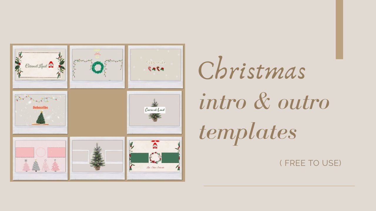 CHRISTMAS INTRO & OUTRO TEMPLATES ☃️ (free to use) 🎄 | Aesthetic templates ✨