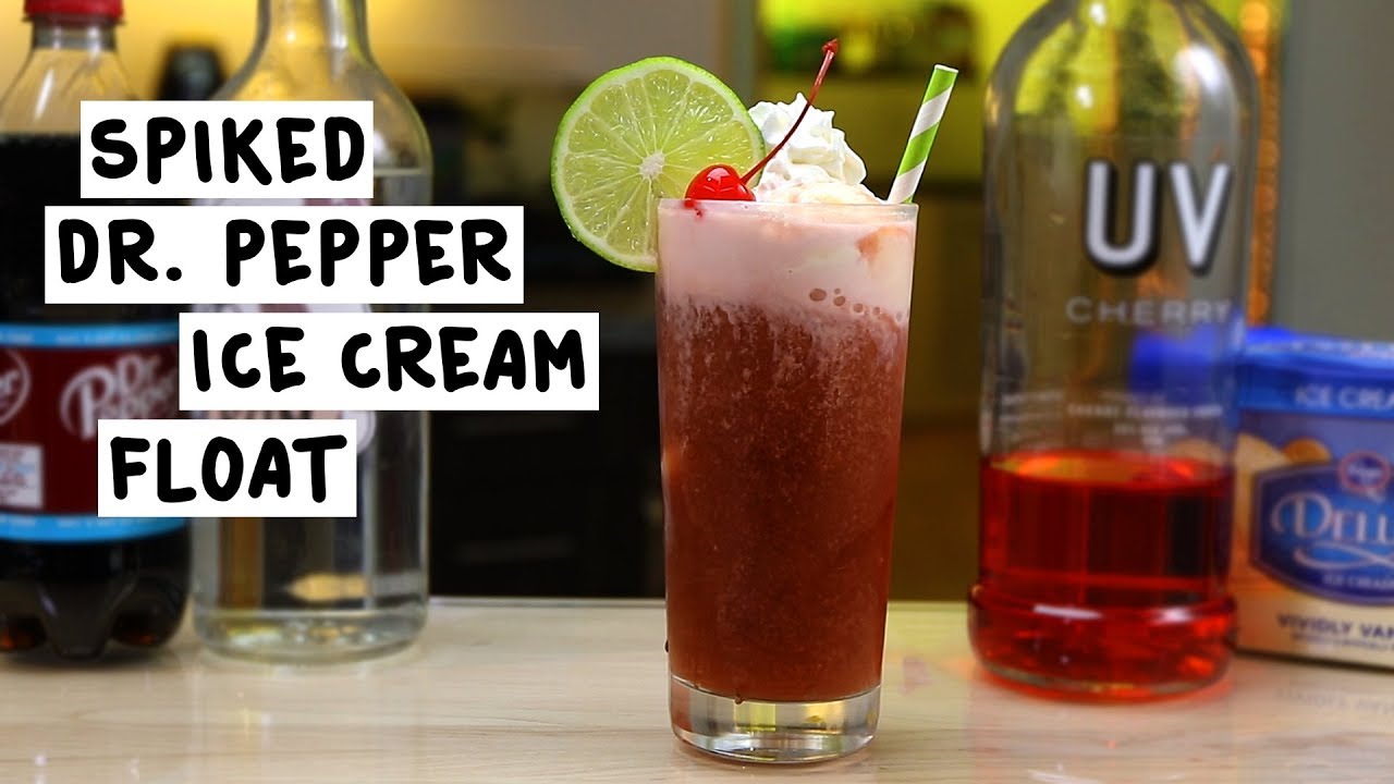 Spiked Dr  Pepper Ice Cream Float