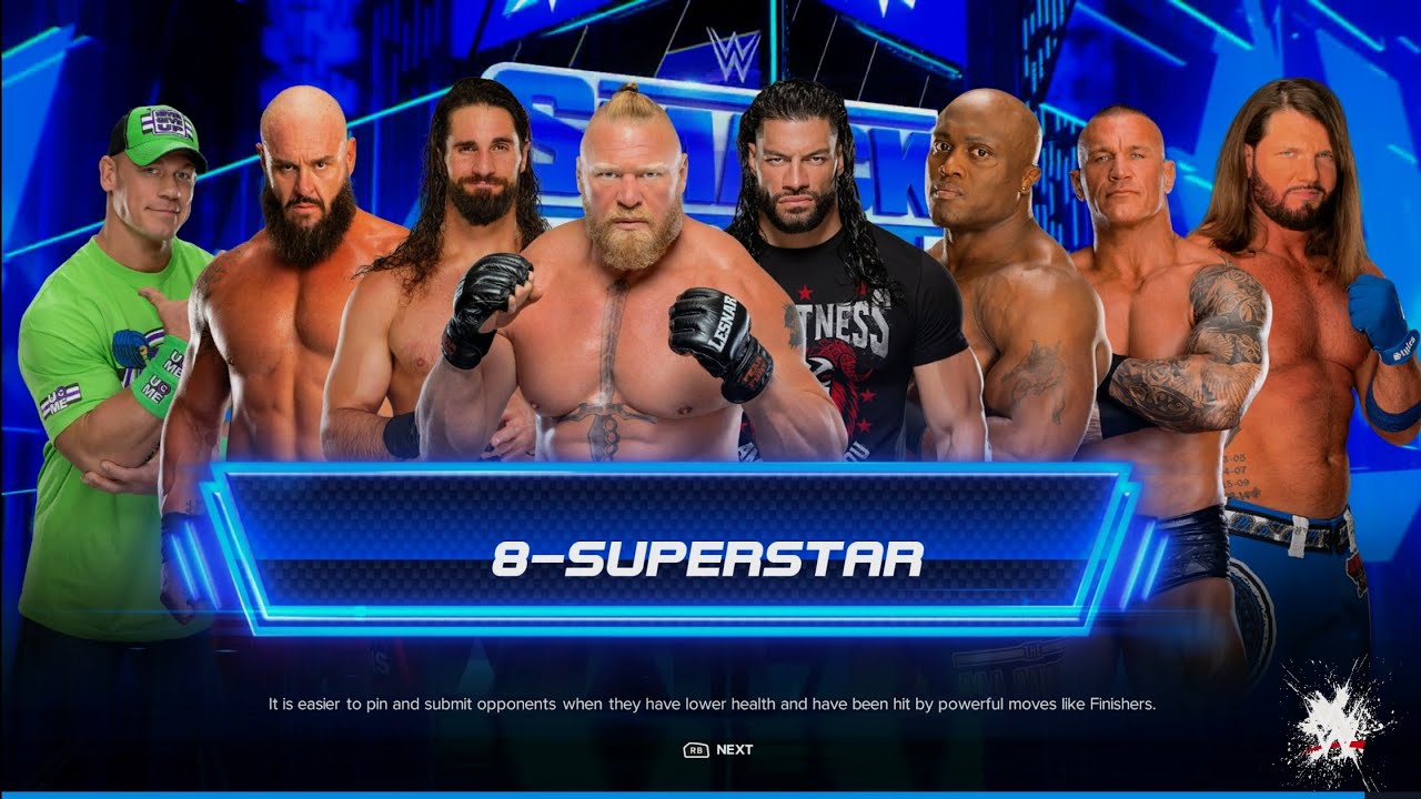 8 Man 🩸 First Blood 🩸 Elimination Match At SmackDown | WWE 2k25 