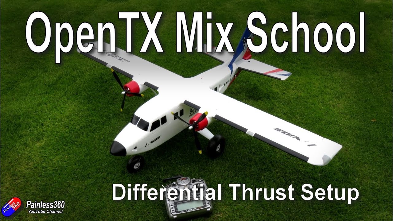OpenTX Mix: Differential thrust for planes with two engines (i.e. BushMule)