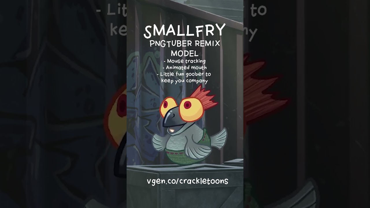 [PNGTUBER REMIX] FREE Splatoon Smallfry Model!