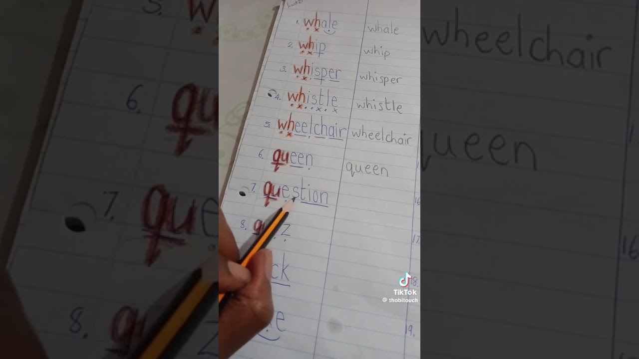 Spelling words: silent 