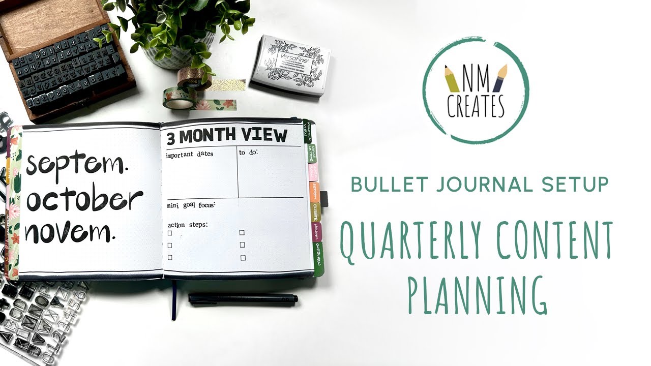 Fun and Functional Quarterly Content Planning in a Bullet Journal