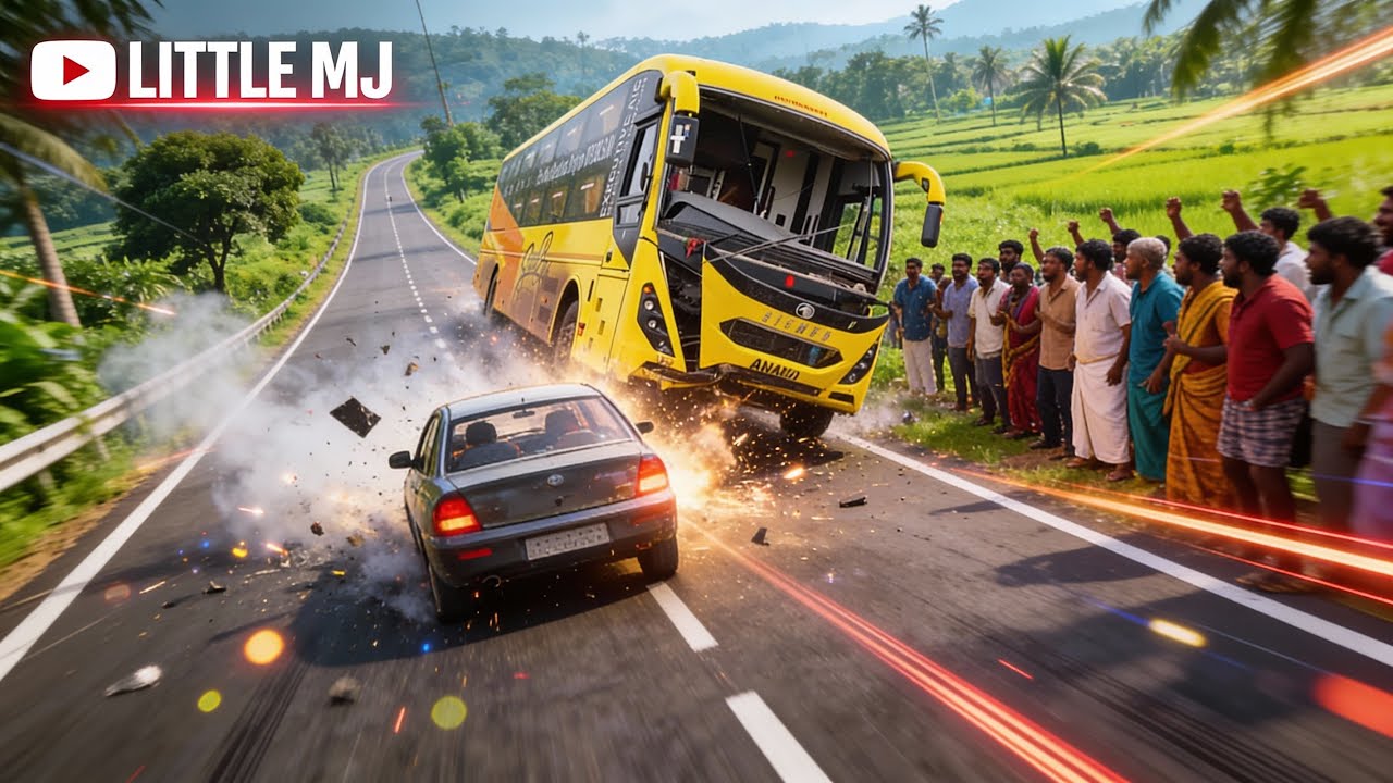 VRL BUS ACCITENT | 🔴 VRL Travels - Volvo Sleeper Bus [Mumbai to Bangalore] Awesome Driving - ETS2