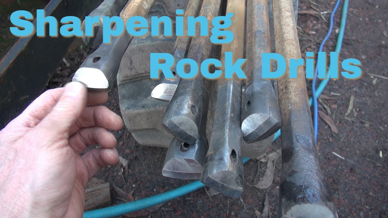 Sharpening integral drill steels