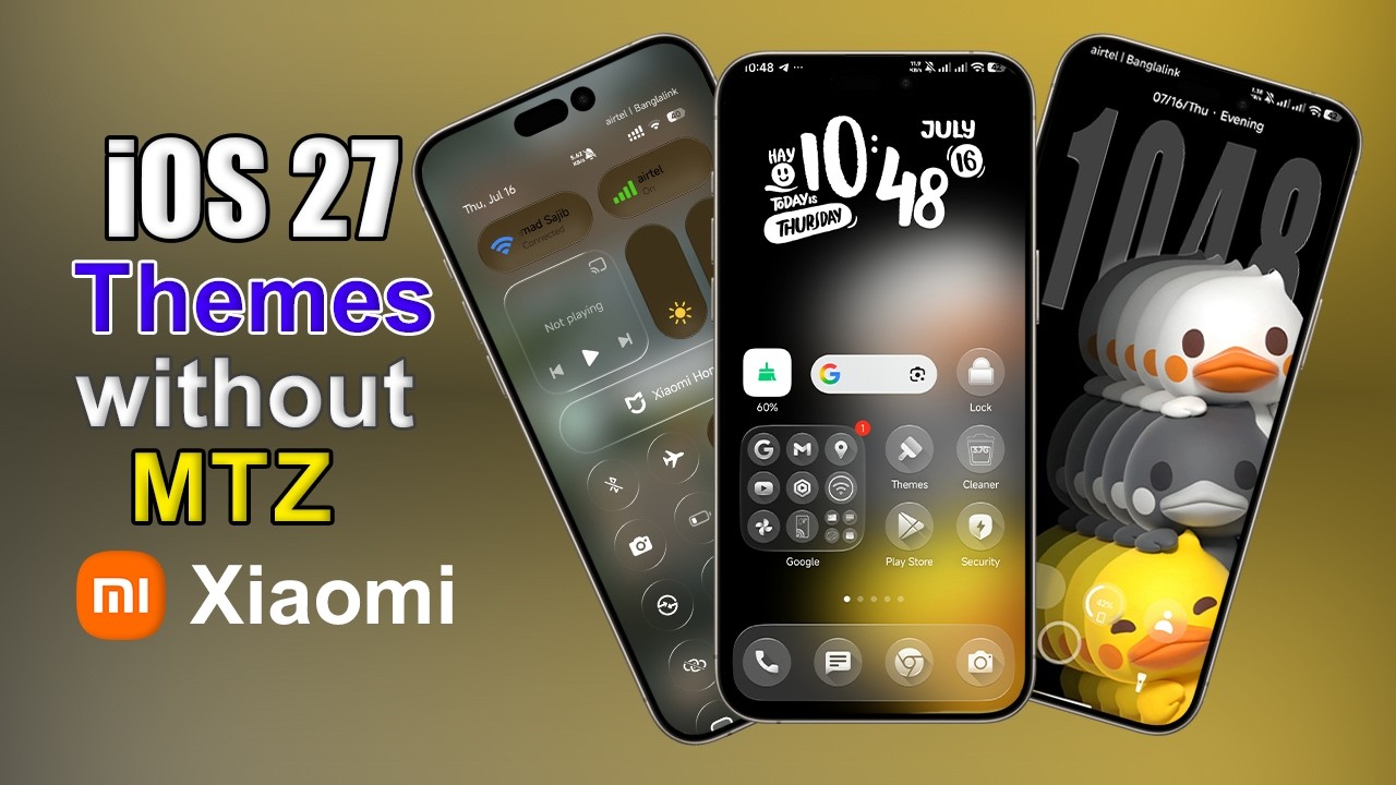 iOS 27 Theme For Redmi Note 14 Pro 5G & Poco X8 Pro (Liquid Glass + New ICONS & Lockscreen)