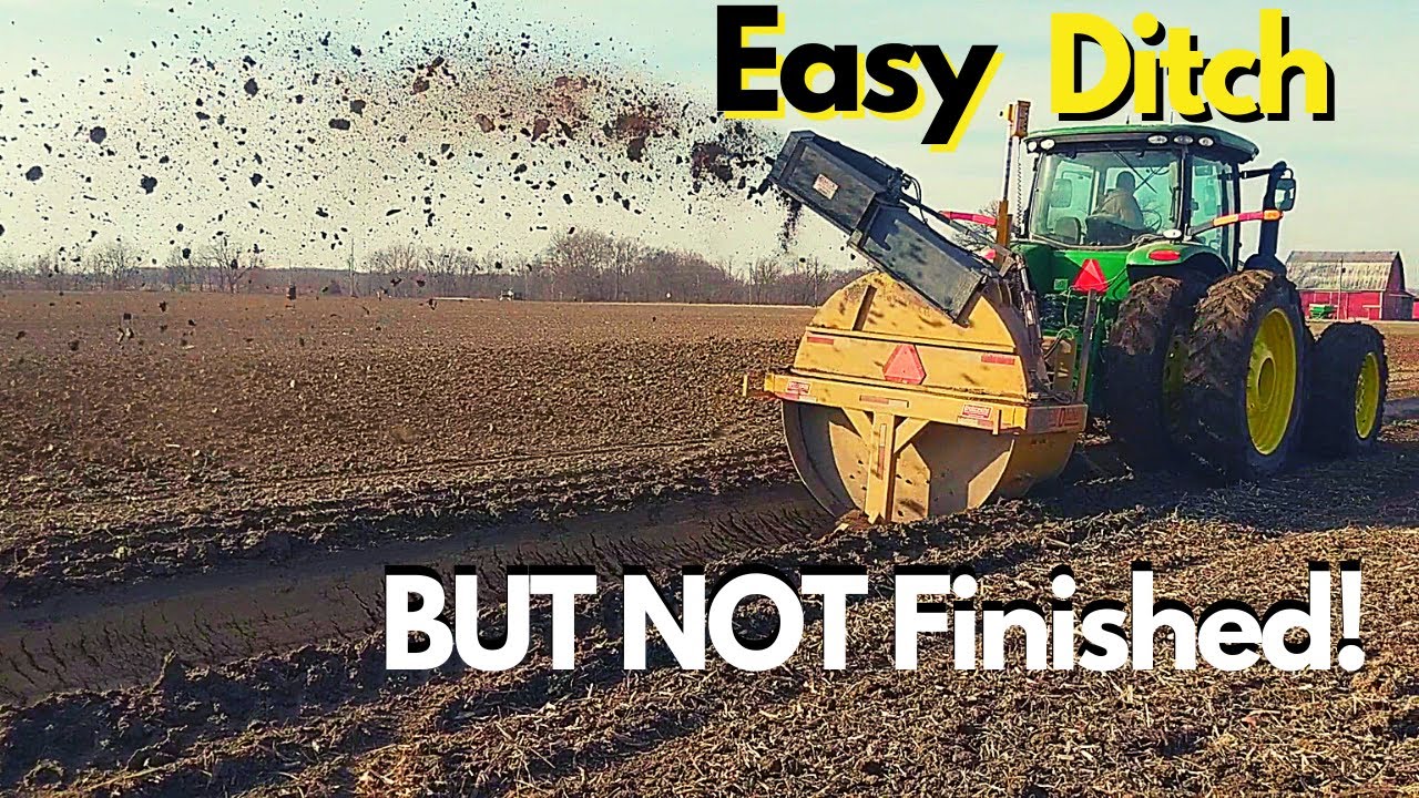 A Crazy Ditching Machine and Finishing Up a Culvert Outlet