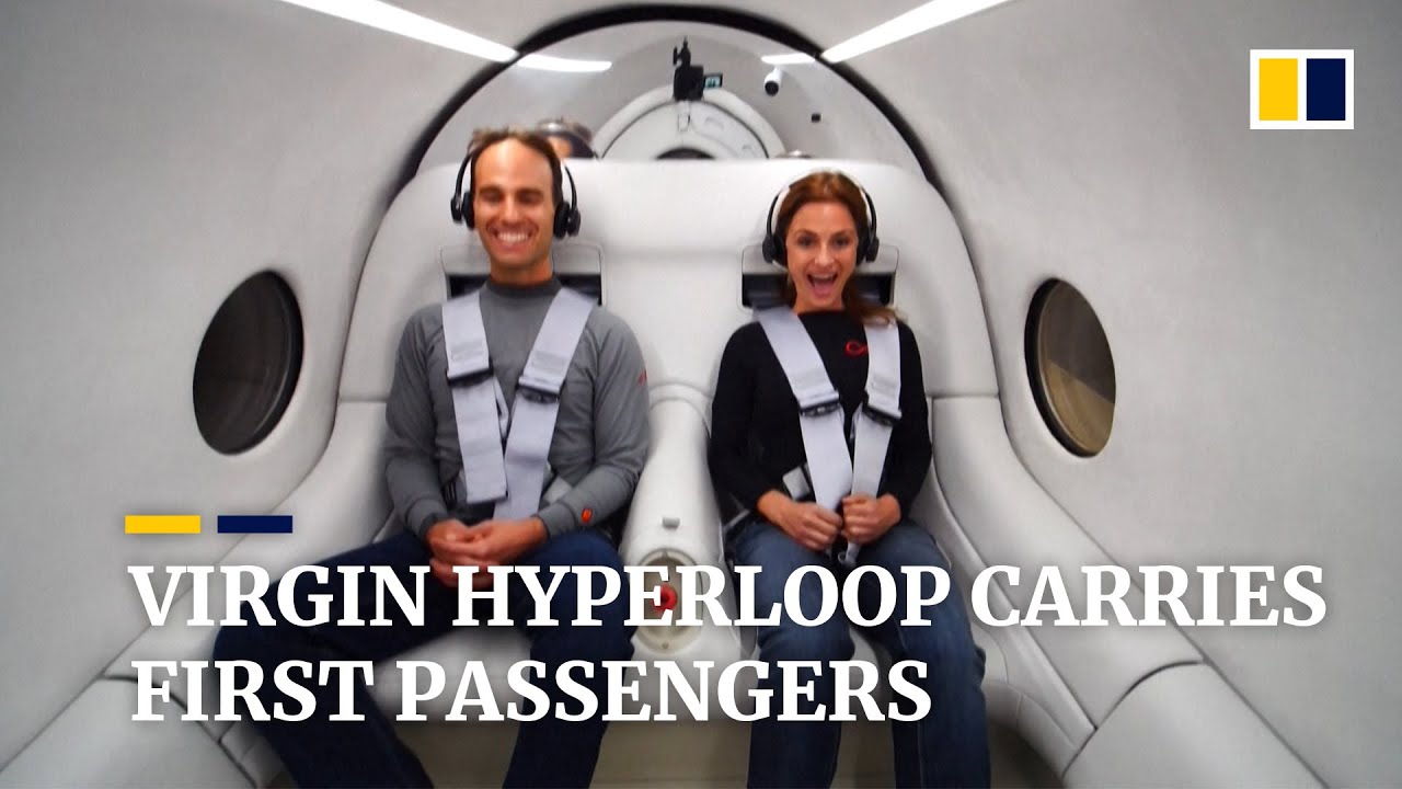 Virgin Hyperloop hypersonic train carries first passengers in US state of Nevada