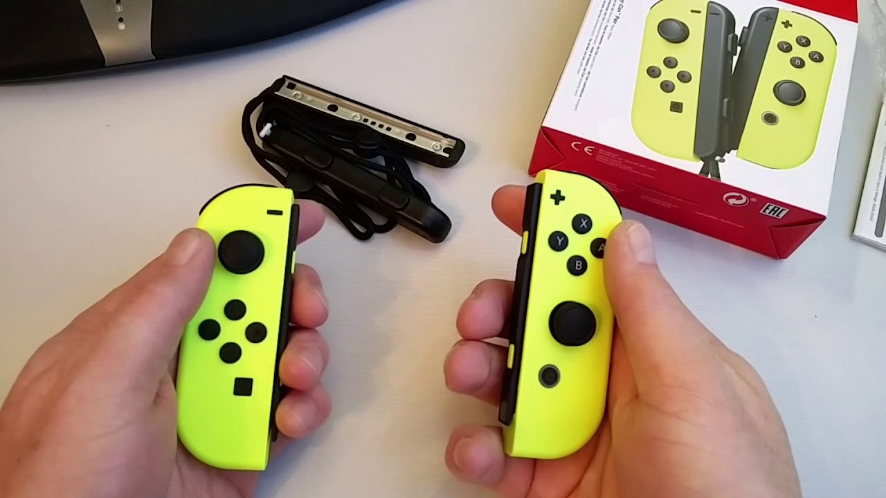 Neon Yellow Nintendo Switch Joy Con Unboxing