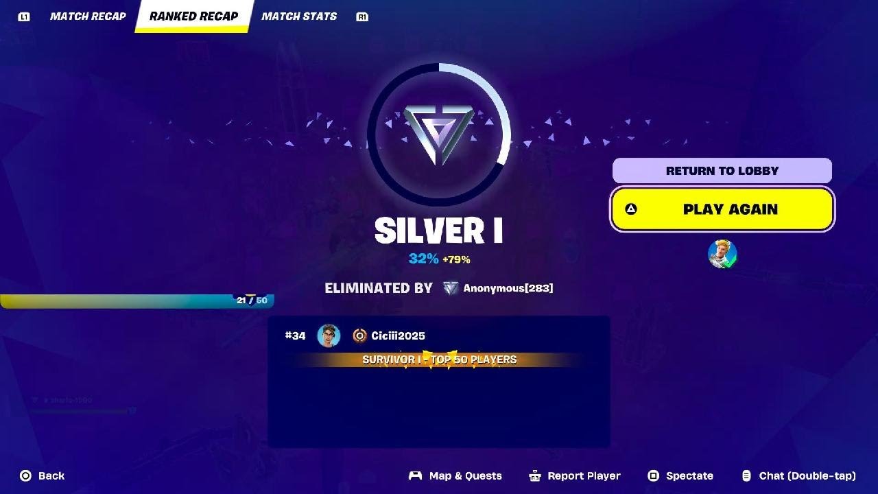 3rd place Ranked Reload zero build