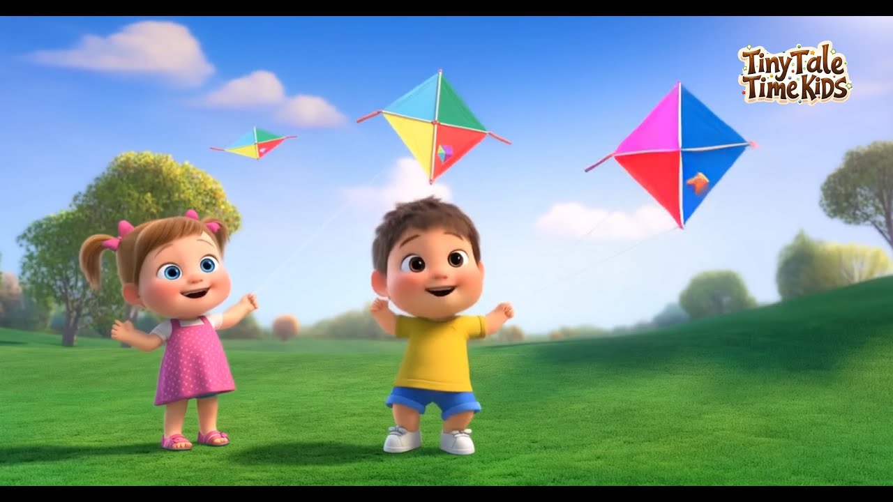 Kite Song: Fly High, Little Kite | Nursery Rhymes  | Kids Outdoor Song | TinyTaleTimeKids