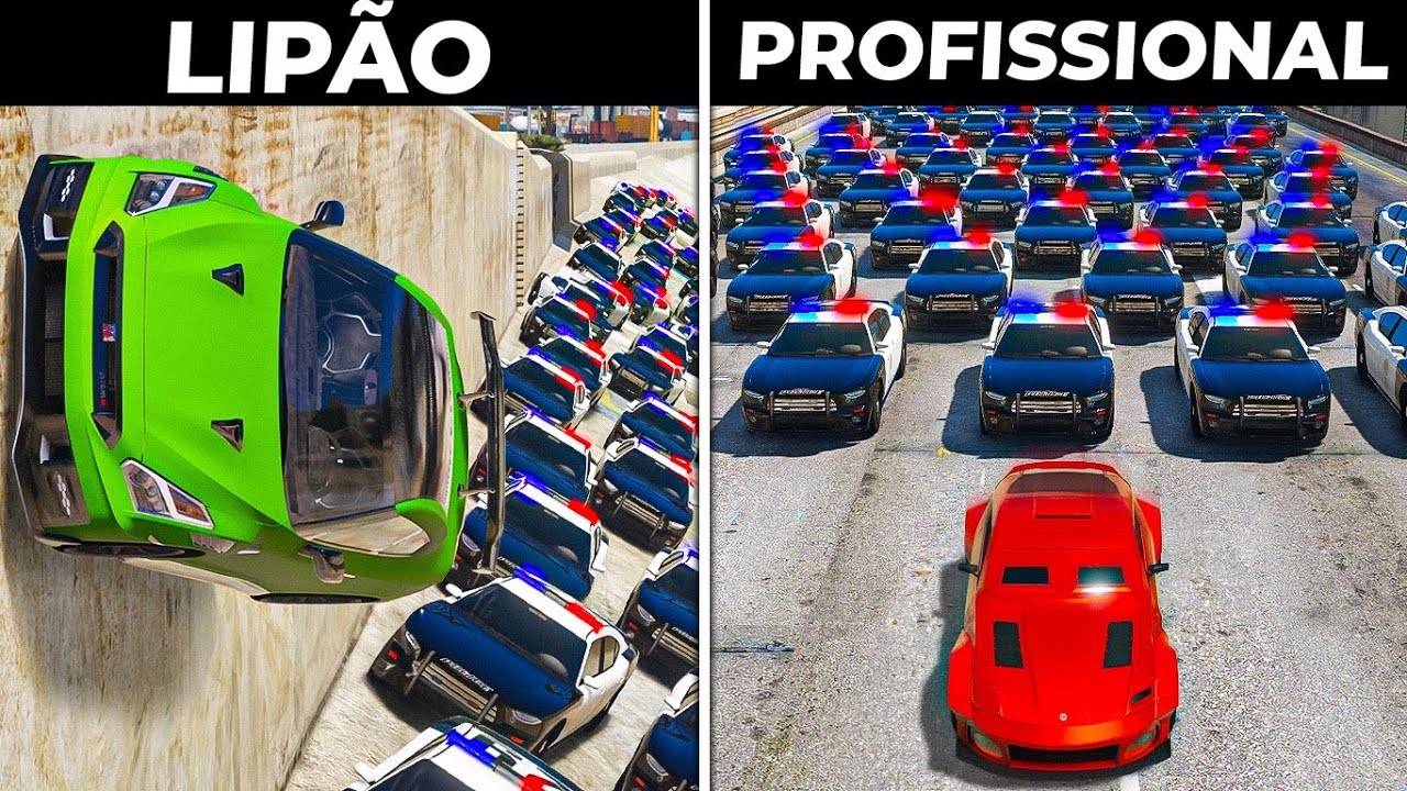 Aprendi as FUGAS MAIS VIRAIS do GTA 5! (mizzy vs lipão)