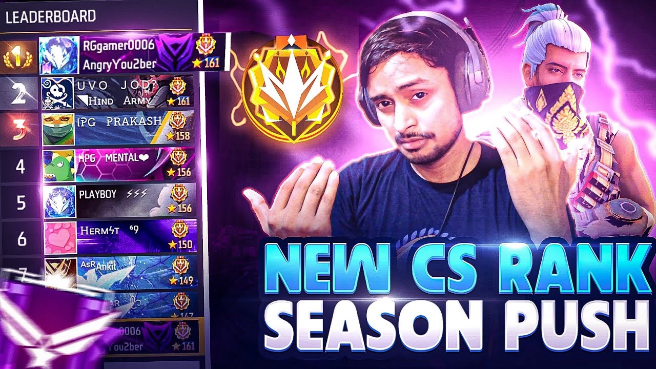 NEW SEASON CSR 999 STAR = ANGRY  YOUTUBER TOP 1 😎👽 #nonstopgaming #freefirelive #rai ⭐ #rggamer
