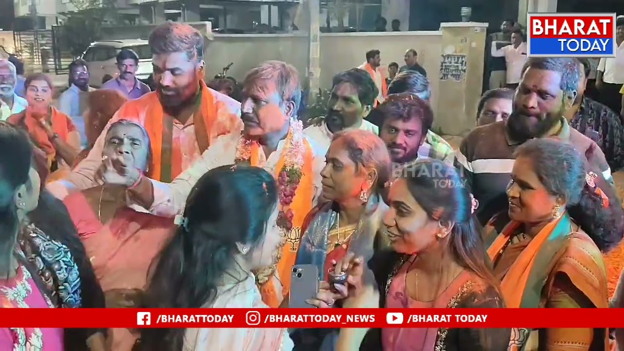 పఠాన్ చేరు:గ్రాడ్యుయేట్ ఎమ్మెల్సీ అంజిరెడ్డి కి జ్ఞ స్వాగతం పలికిన బిజెపి శ్రేణులు-భారీ బైక్ ర్యాలి