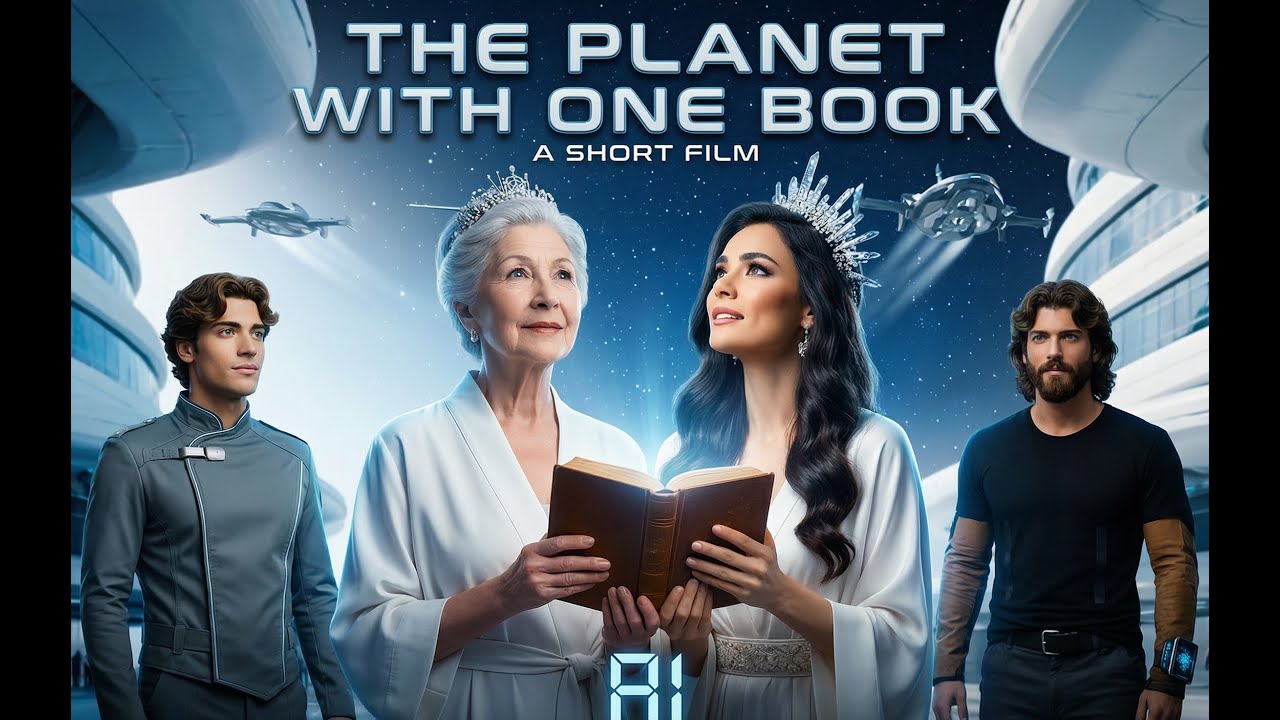 AI Short Film: The Planet with One Book  (Official | Eng Sub | Marivena Language)