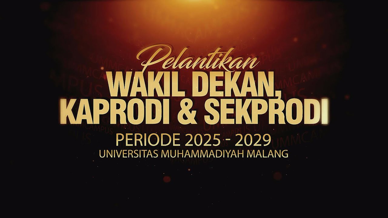 Pelantikan Wakil Dekan, Ketua Program Studi, dan Sekretaris Program Studi di UMM Periode 2025-2029