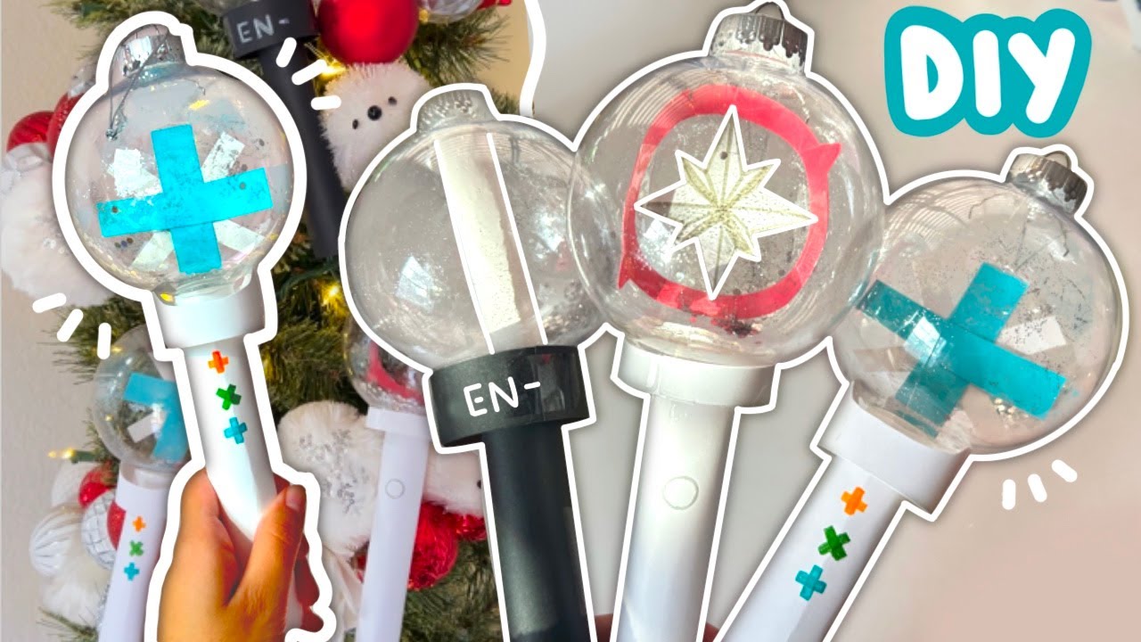DIY KPOP LIGHTSTICK ORNAMANETS | STRAY KIDS, TXT, ENHYPEN ✨