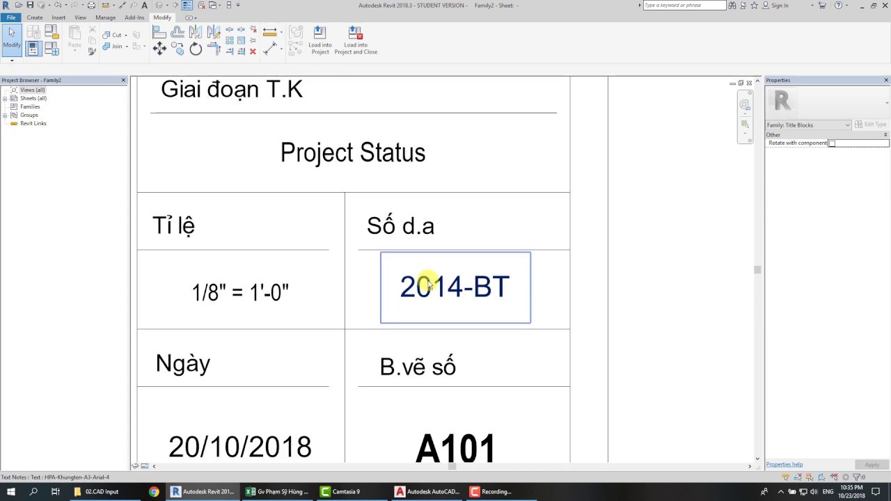 Học Revit Arch - 13.01 - Tạo khung tên bản vẽ