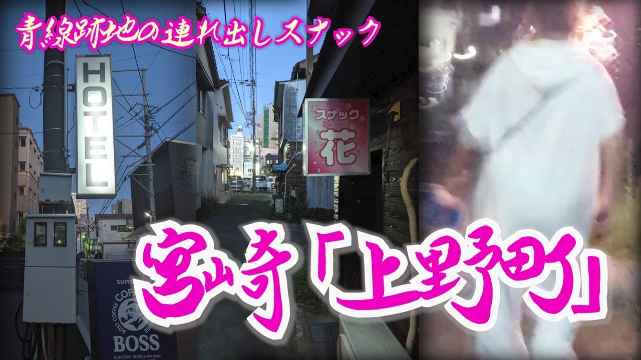【上野町】青線地帯に残る連れ出しスナック 宮崎県宮崎市  [Kamino Town] Snacks in the blue light zone Miyazaki City