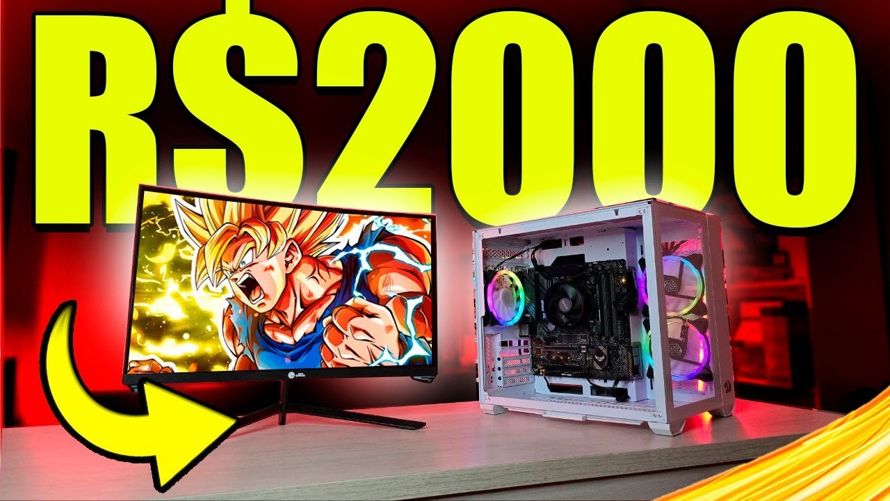 MELHOR PC Gamer Barato 2024 até 2000 Reais (Montagem e Testes ATUALIZADOS 2024)