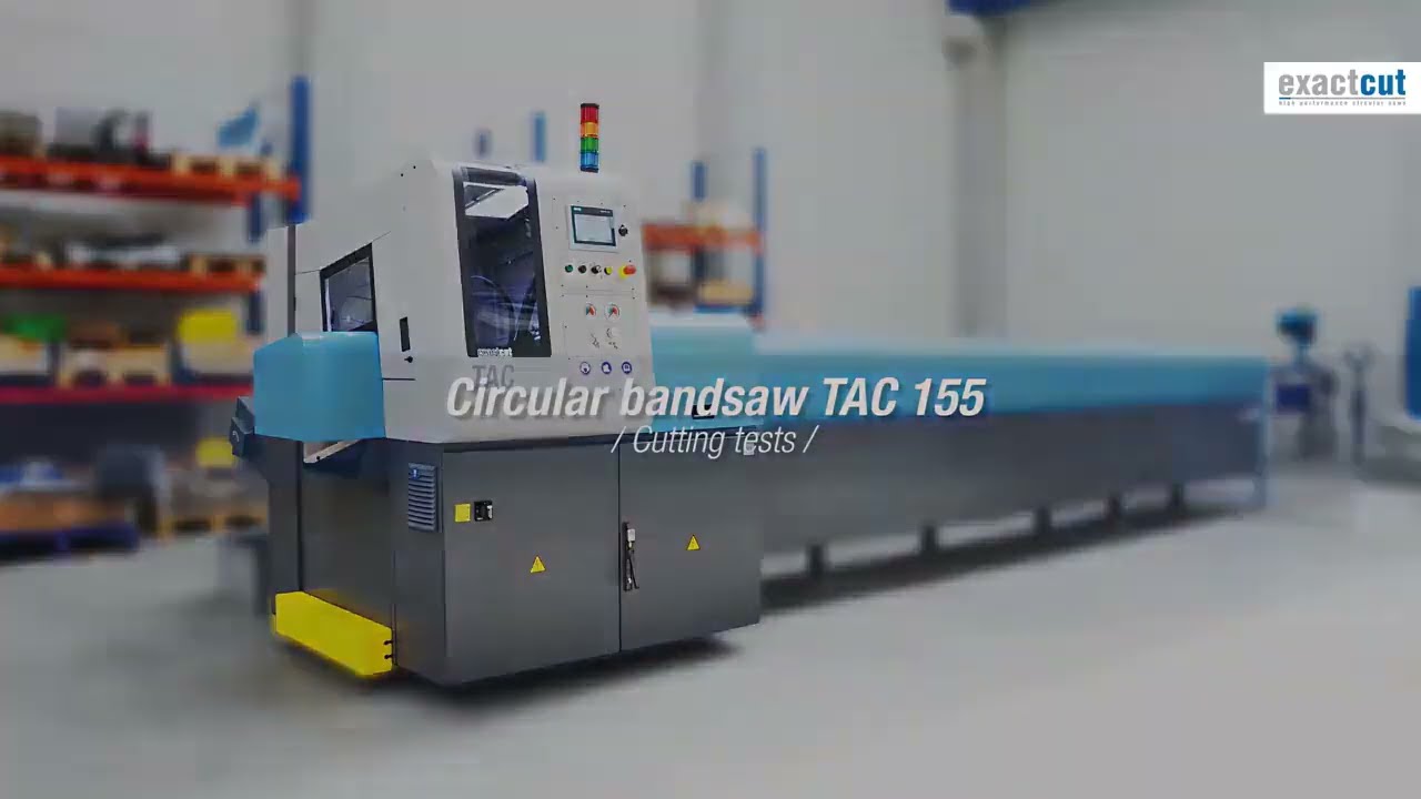 ExactCut TAC 155 - próby cięcia przecinarka taśmowa Exactcut