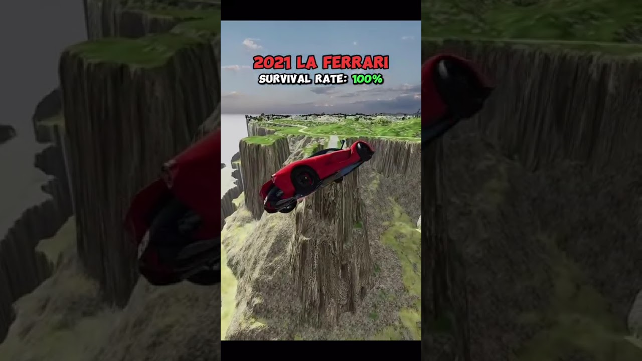 testing survival rates of different cars@ #beamngdrive #shorts #cars #audi #bmw #ferrari #chevrolet