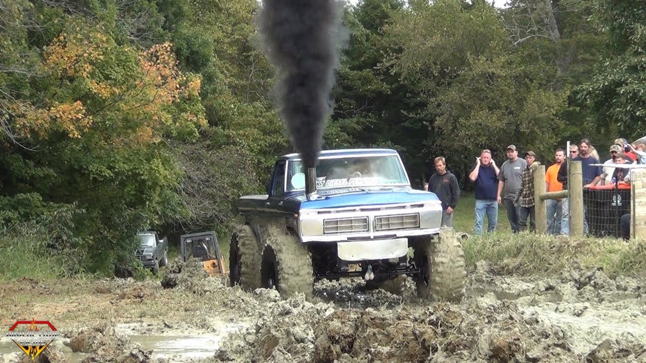 INSANE CUMMINS POWERED FORD MUD BOG TRUCK COMPILATION