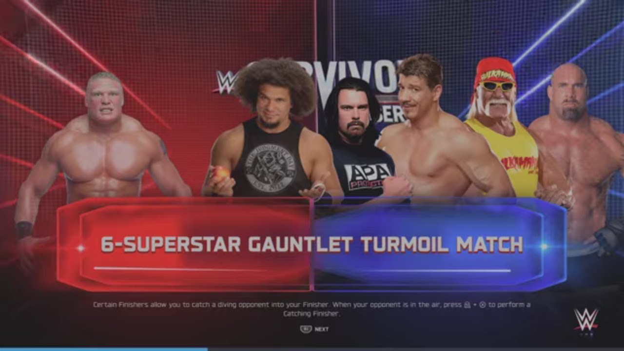 WWE 2K25 Brock '03 VS Carlito, Bradshaw, Eddie, Hogan, Goldberg 1 VS 5 Gauntlet Match