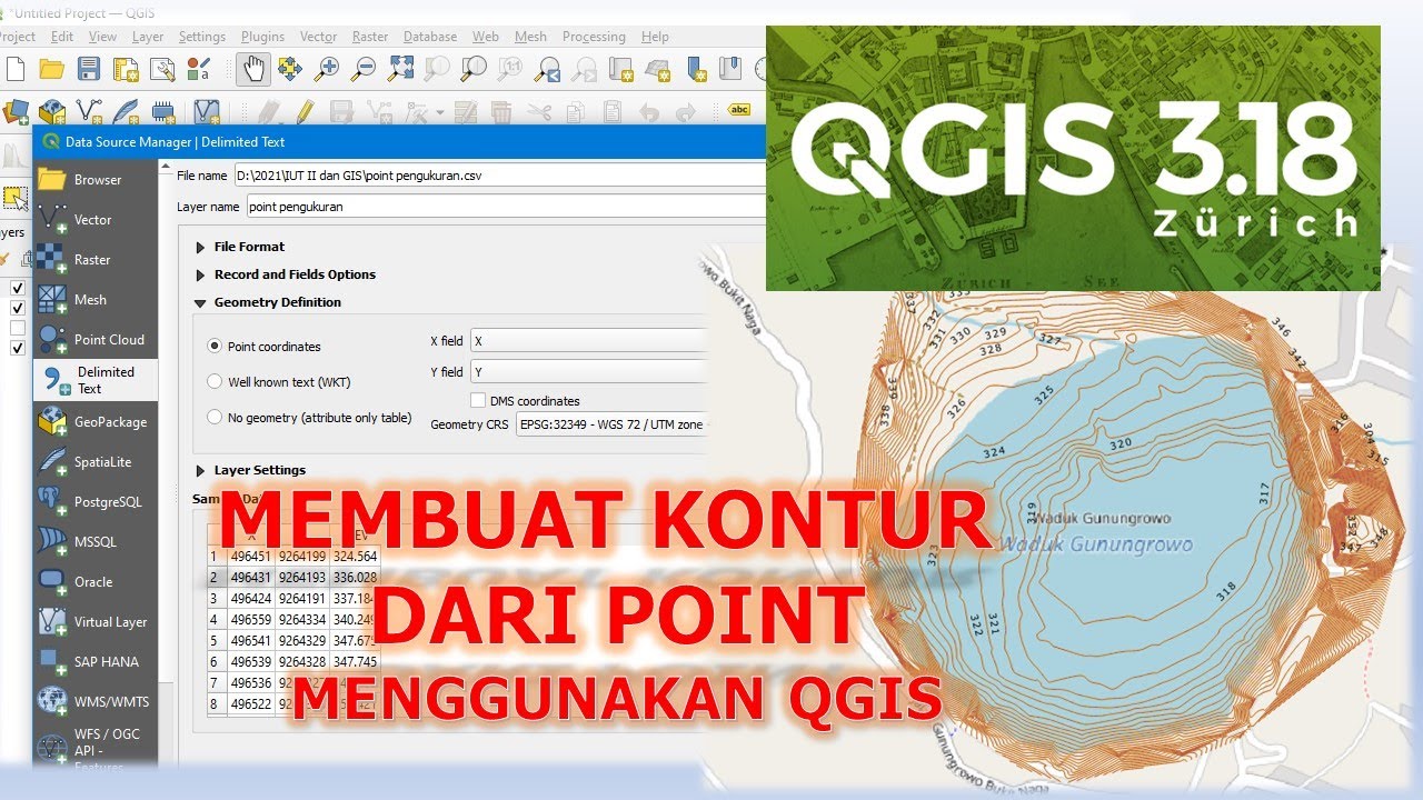 QGIS - MEMBUAT KONTUR DARI DATA POINT