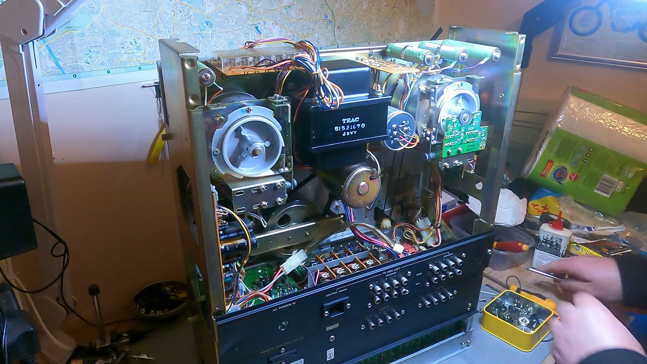 Analog Sound   Teac A-3440 Reel To Reel Deck Reassembly  ,part 1