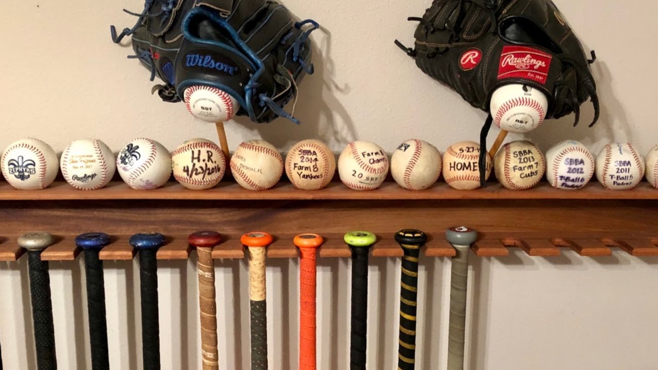 DIY Baseball Bat Holder for Wall